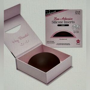 Hollywood Fashion Secrets Non-Adhesive Silicone Inserts - Deep Black